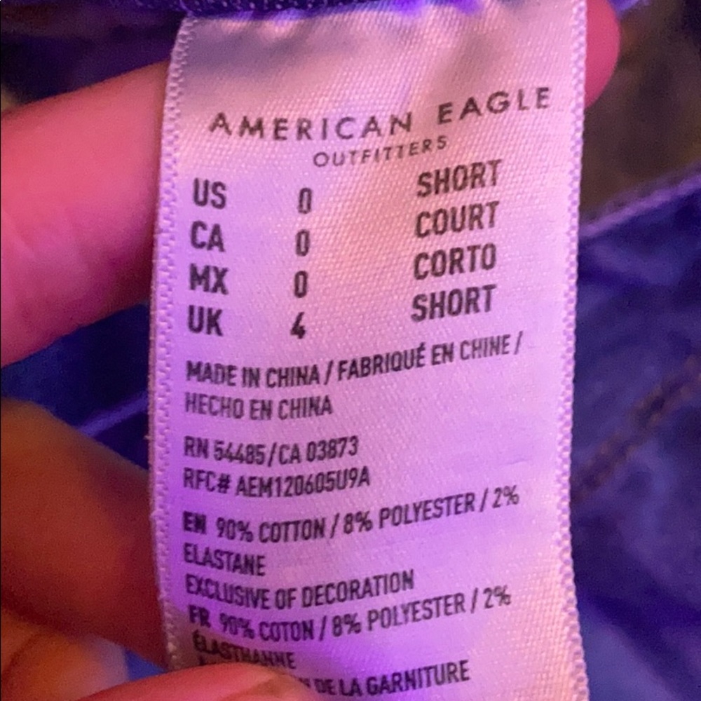 Worn few times. American Eagle light wash jeans. - Picture 3 of 3